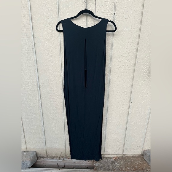 HELMUT LANG Faint High Slit Jersey Dress Black Size Small - Picture 12 of 12